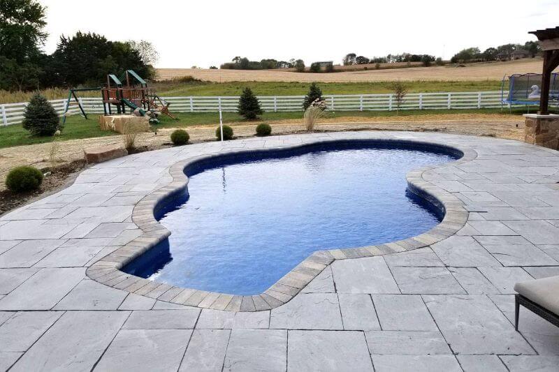 Stone Pool Deck in Elgin